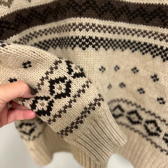 Ralph Lauren lambswool fall sweater size medium brown tan - Picture 11 of 12